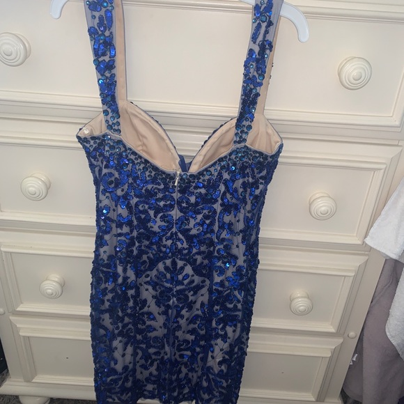 Blue Rhinestone Dress - Picture 4 of 5